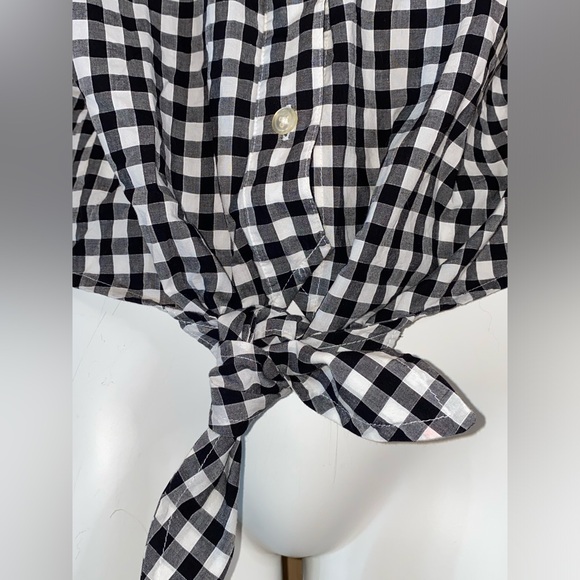 Lauren Ralph Lauren Sleeveless Gingham Tie crop top - Picture 2 of 11
